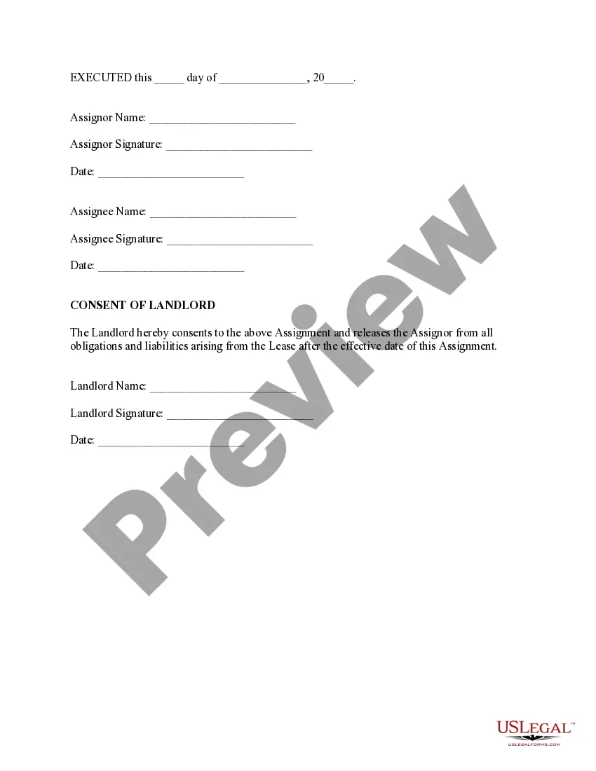 Get Basic Assignment of Lease Preview Basic Assignment of Lease