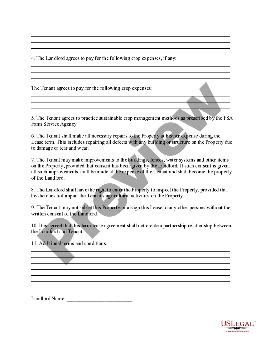 Preview Basic Farm Lease Agreement