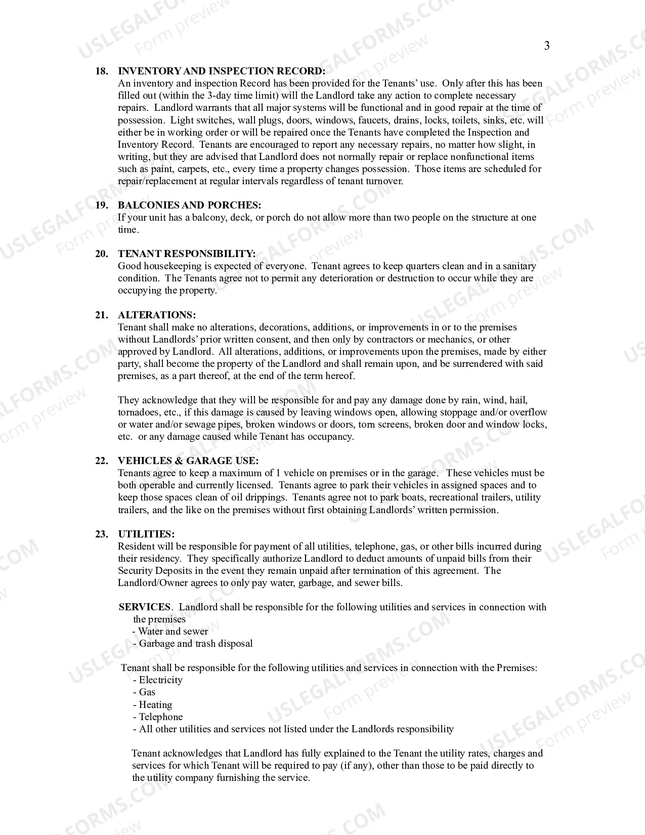 Preview Rental Agreement