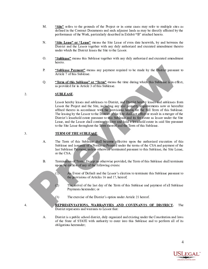 Preview Sublease Agreement