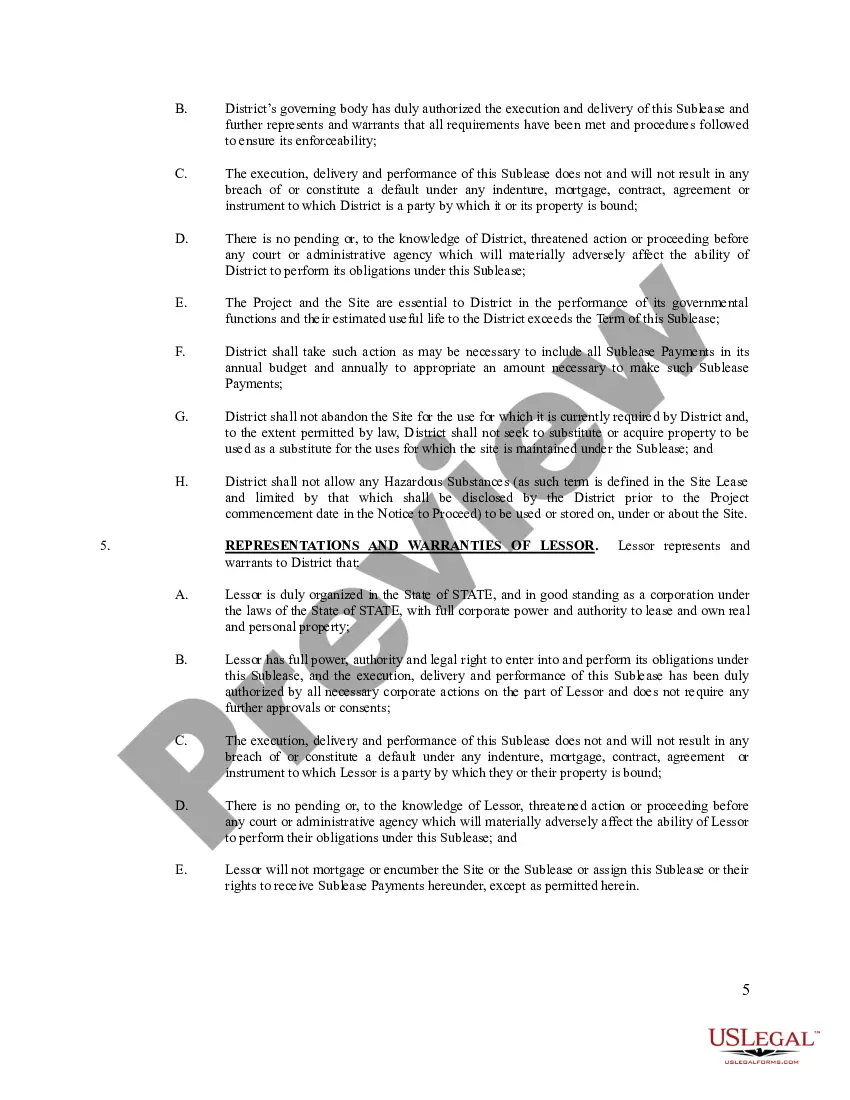 Preview Sublease Agreement