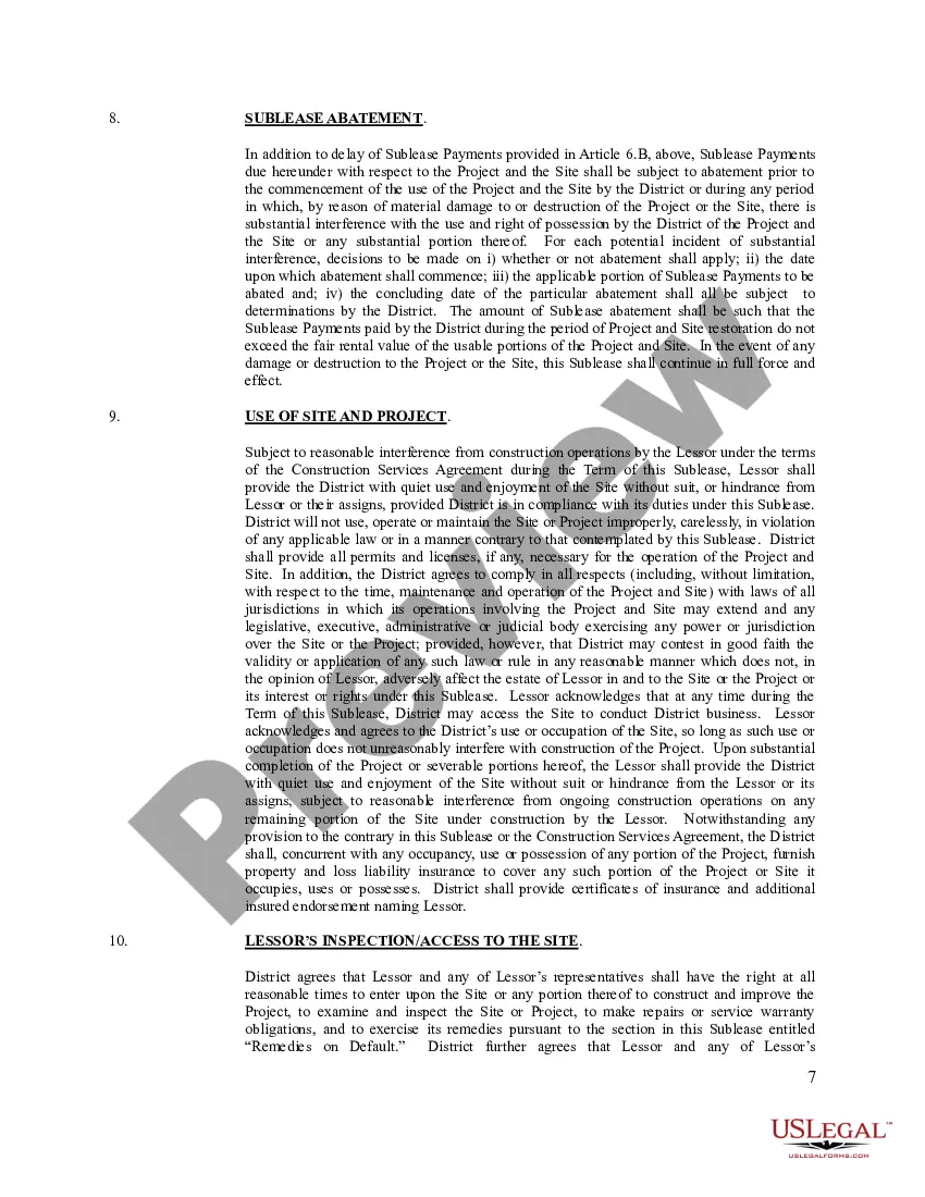 Preview Sublease Agreement