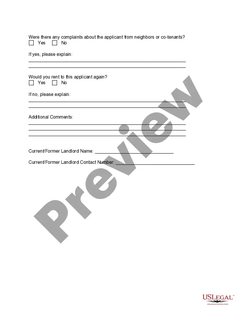 Preview Landlord Reference Letter