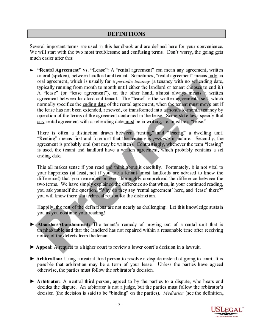 Get Multistate Landlord Tenant Handbook - Guide - Laws Preview Multistate Landlord Tenant Handbook - Guide - Laws