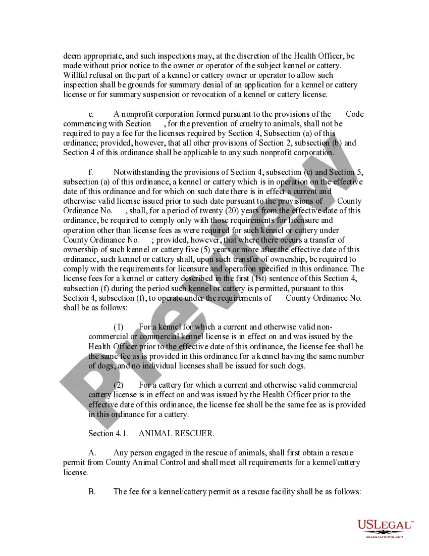 Get Ordinance Regulating the Keeping and Control of Dogs and Cats Providing for the Control and Suppression of Rabies Preview Ordinance Regulating the Keeping and Control of Dogs and Cats Providing for the Control and Suppression of Rabies