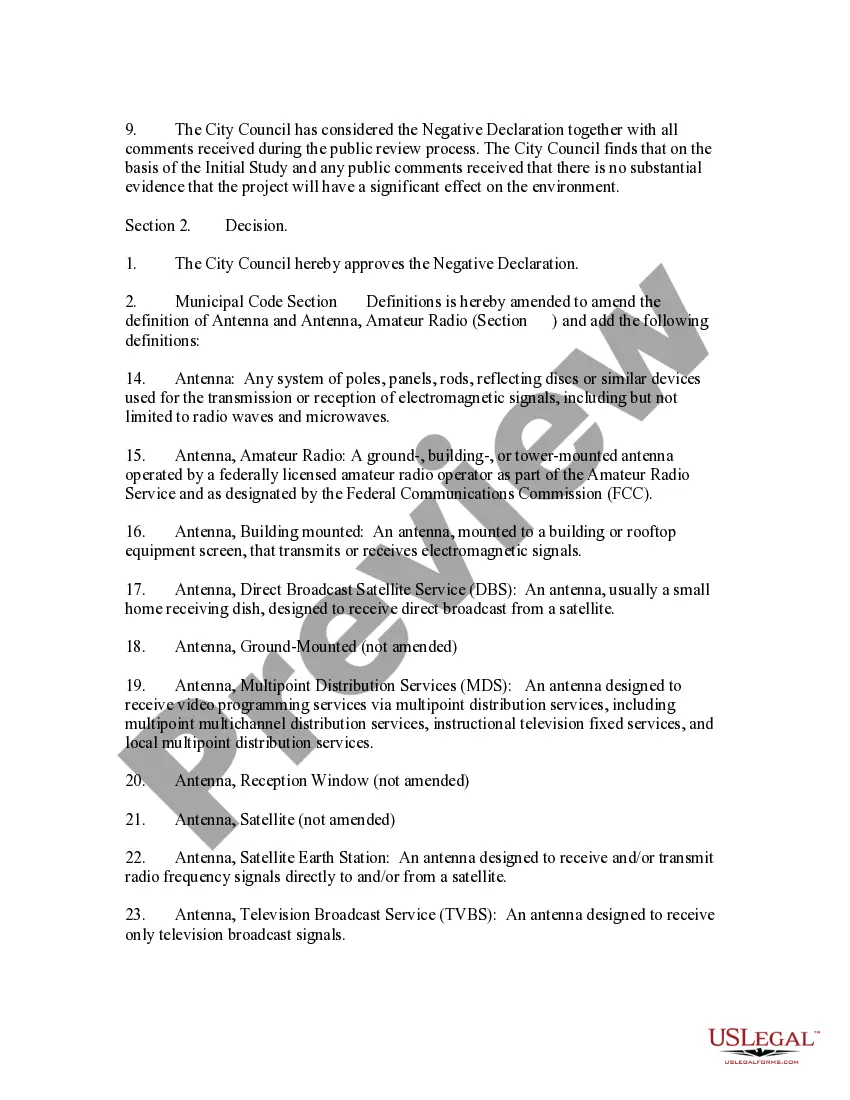 Preview Wireless Antenna Ordinance
