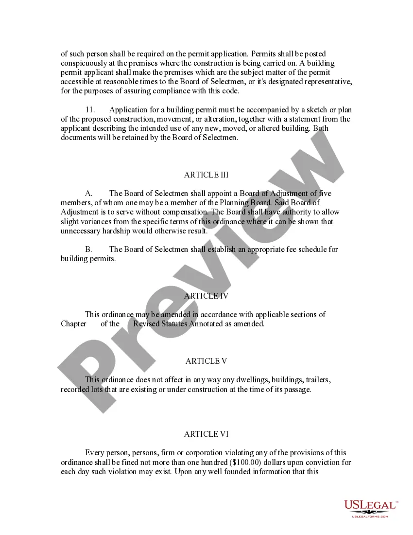 Preview Building Code Ordinance