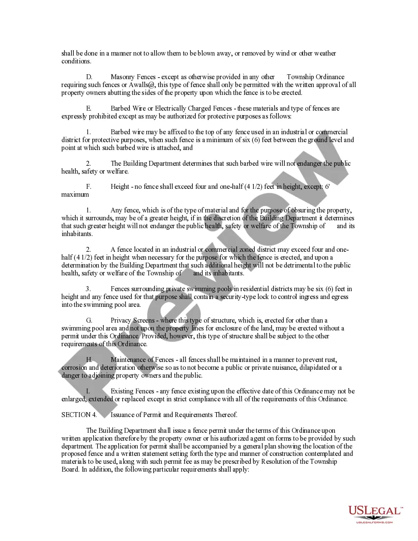 Get Fence Ordinance Preview Fence Ordinance
