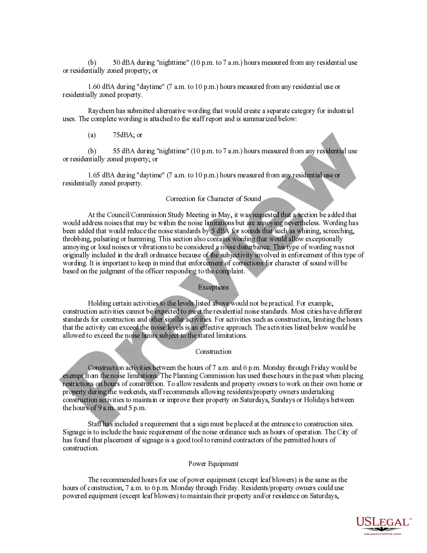Get Noise Control Study and Recommendations Preview Noise Control Study and Recommendations