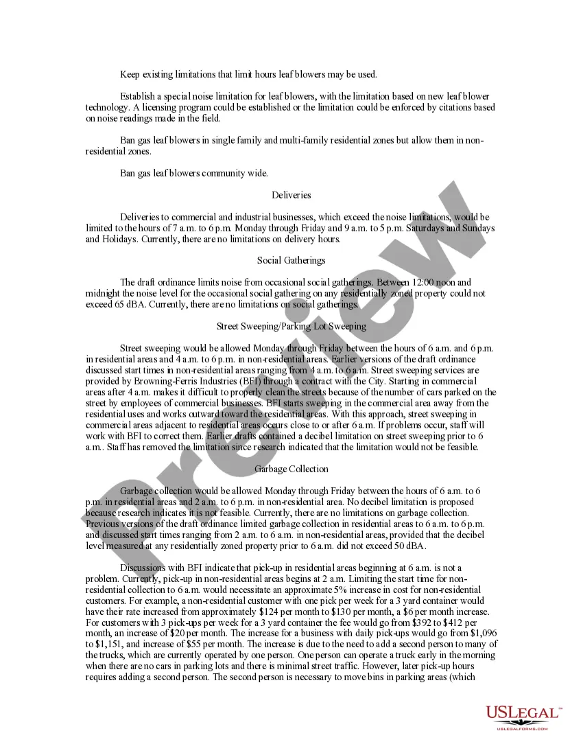 Get Noise Control Study and Recommendations Preview Noise Control Study and Recommendations