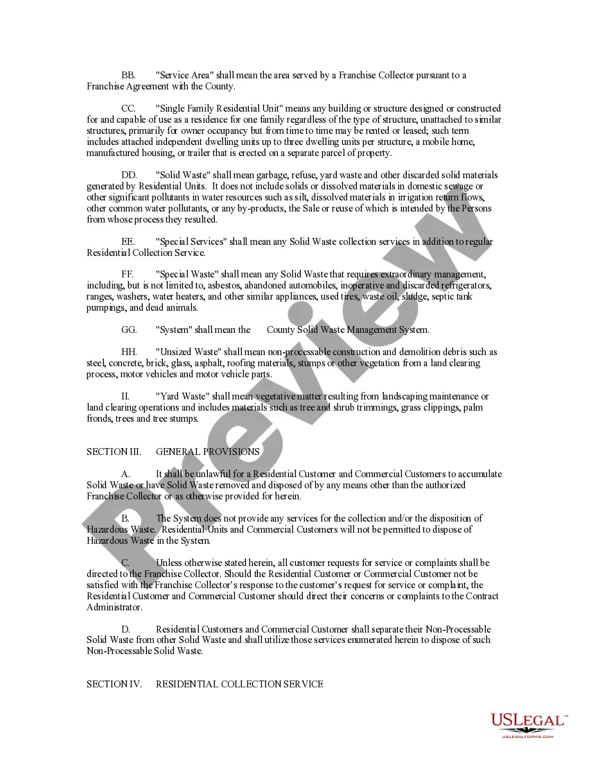 Get Solid Waste Collection Ordinance Preview Solid Waste Collection Ordinance