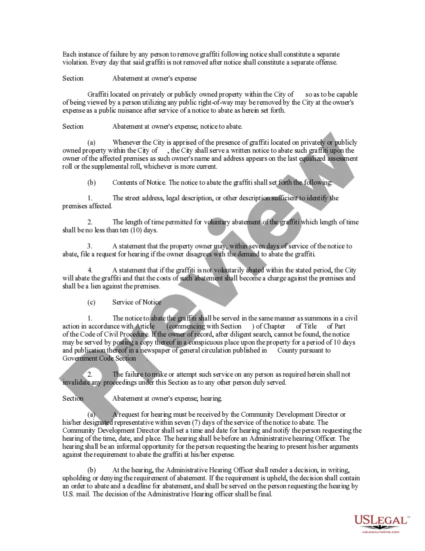 Get Graffiti Control Ordinance Preview Graffiti Control Ordinance