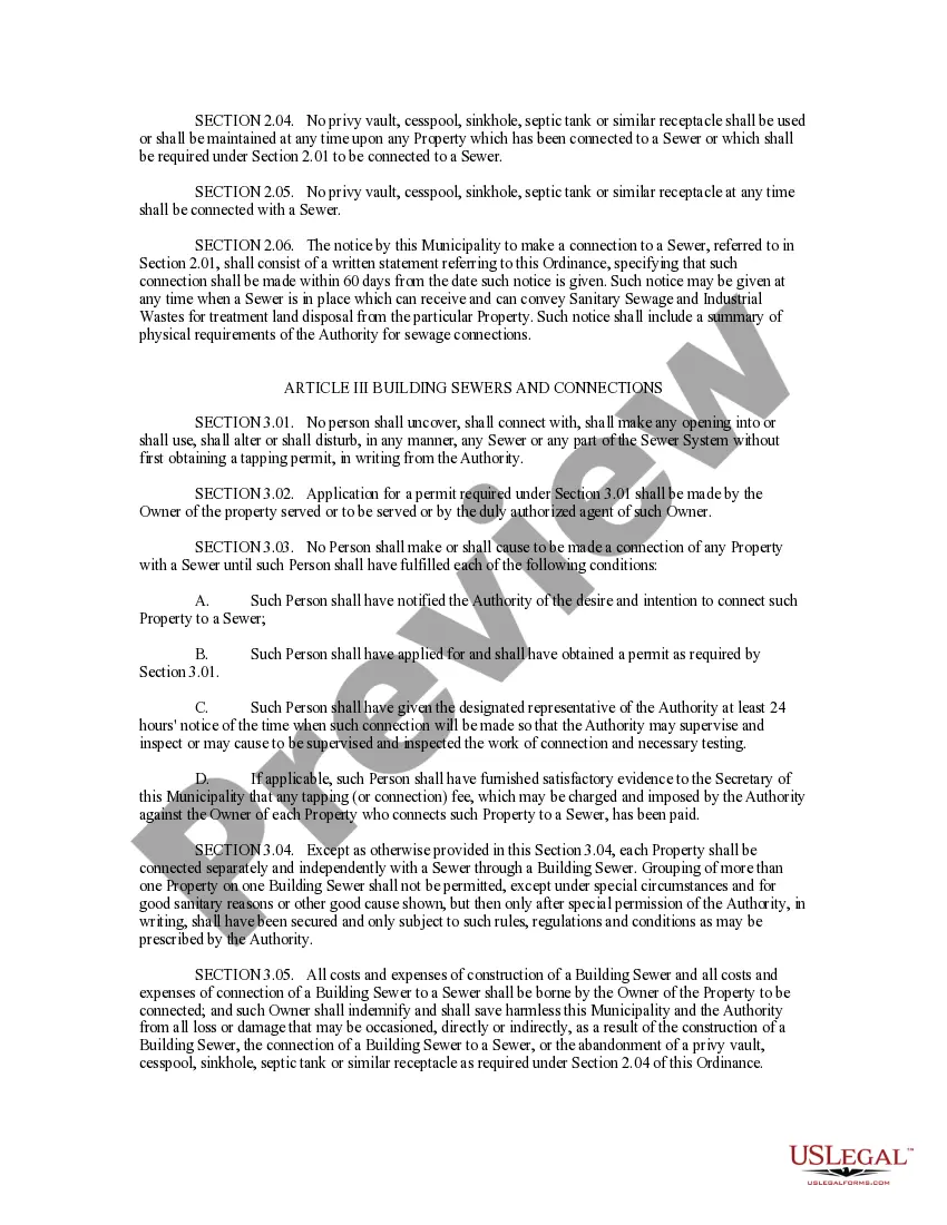 Get Ordinance Requiring Connection to Sewage System Preview Ordinance Requiring Connection to Sewage System