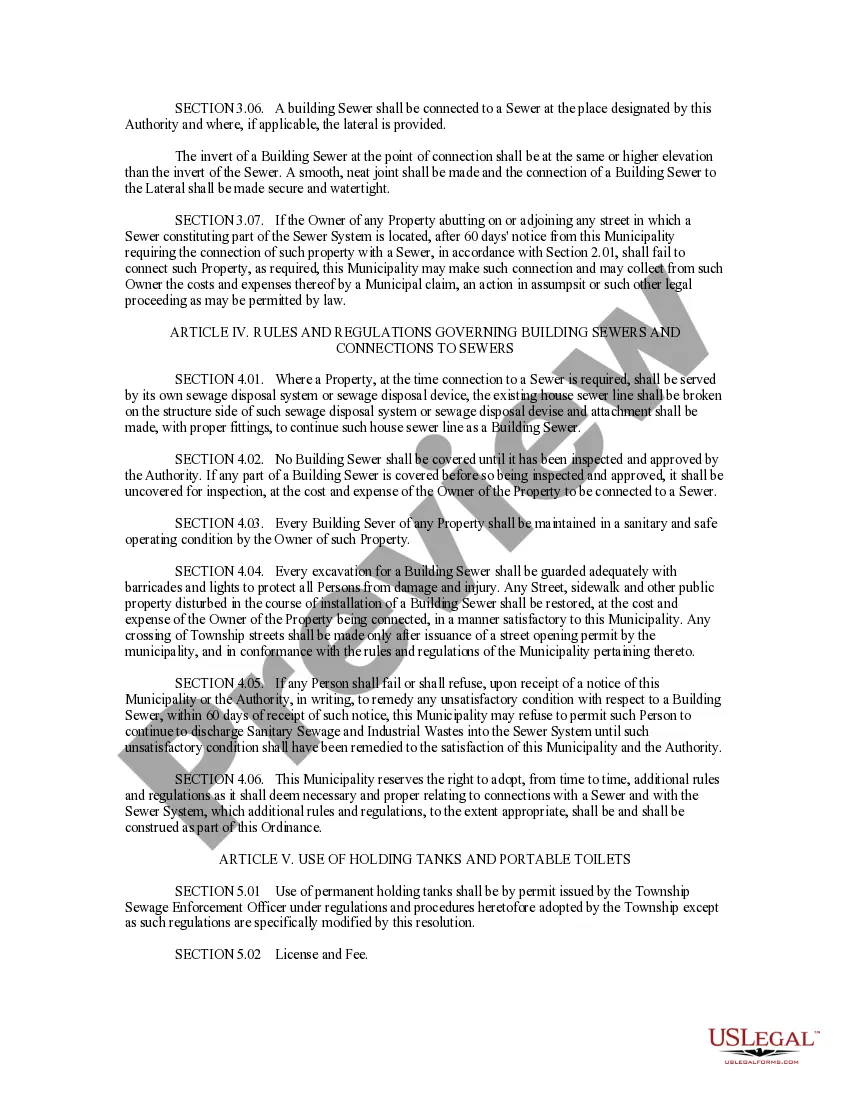 Get Ordinance Requiring Connection to Sewage System Preview Ordinance Requiring Connection to Sewage System