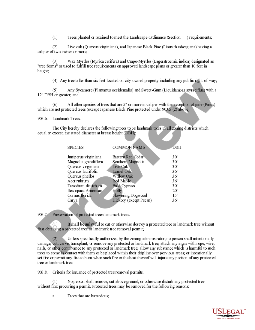 Tree Protection Law Tree Law US Legal Forms