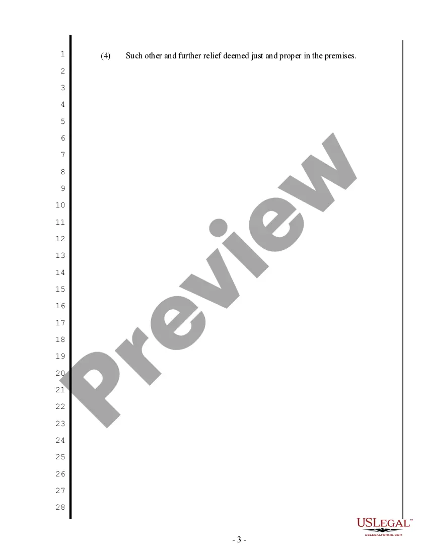 Preview Complaint regarding Auto Accident for Negligence