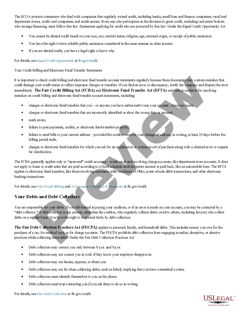 Get Credit and Your Consumer Rights Preview Credit and Your Consumer Rights