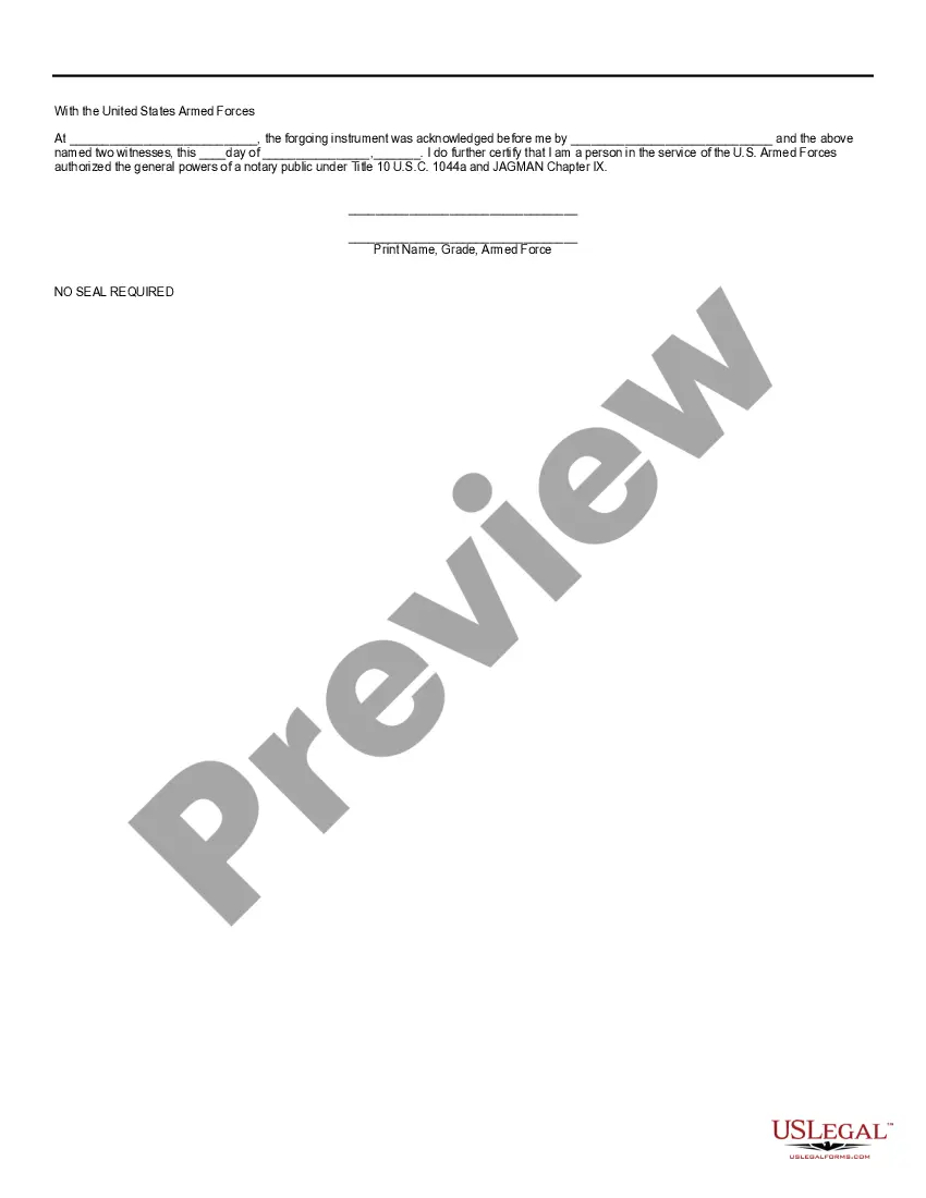 Preview Special Military Power of Attorney for Rental Lease