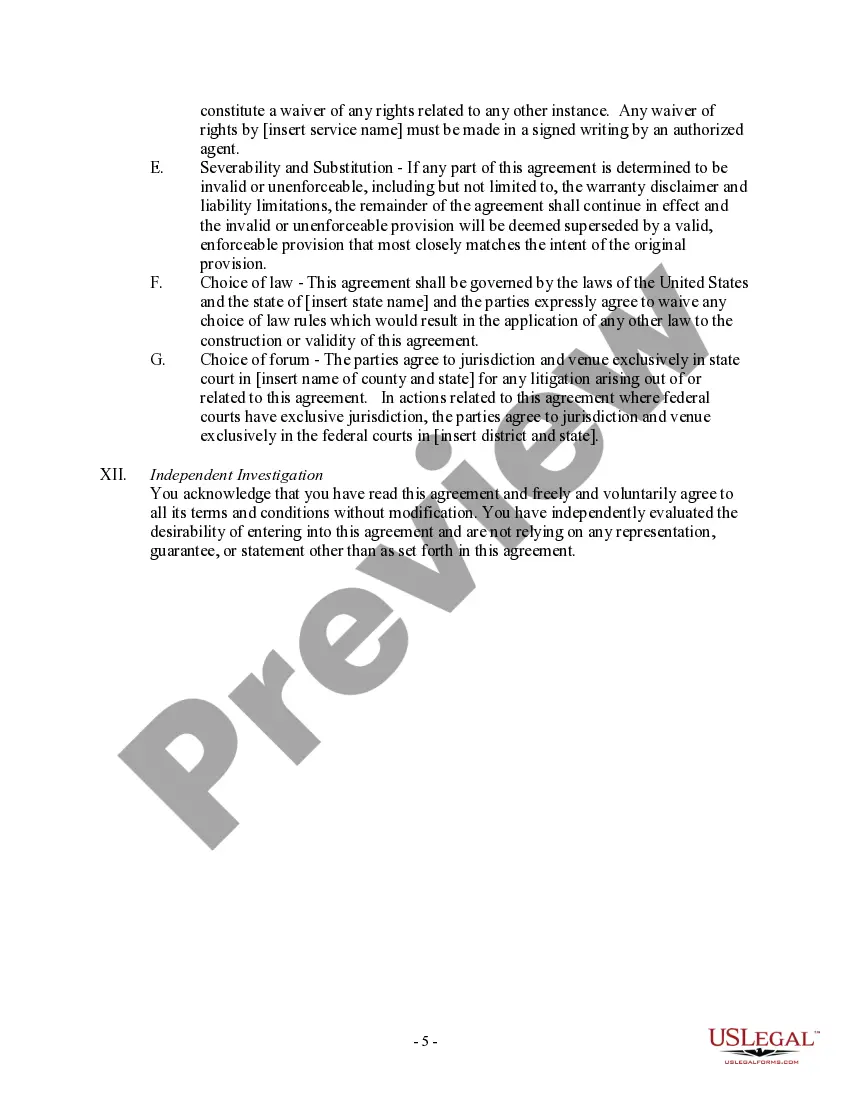 Get Click Wrap Subscription Information Service Agreement Preview Click Wrap Subscription Information Service Agreement
