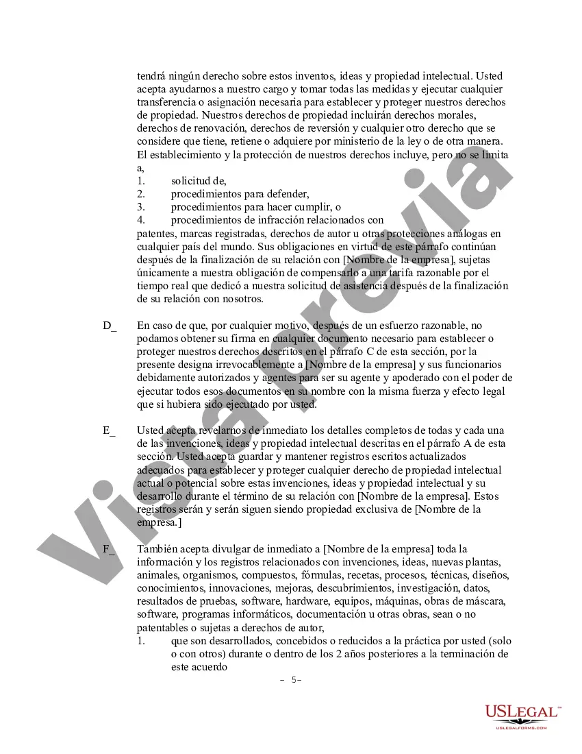 Preview Acuerdo de Protección y Transferencia de Tecnología para No Empleados