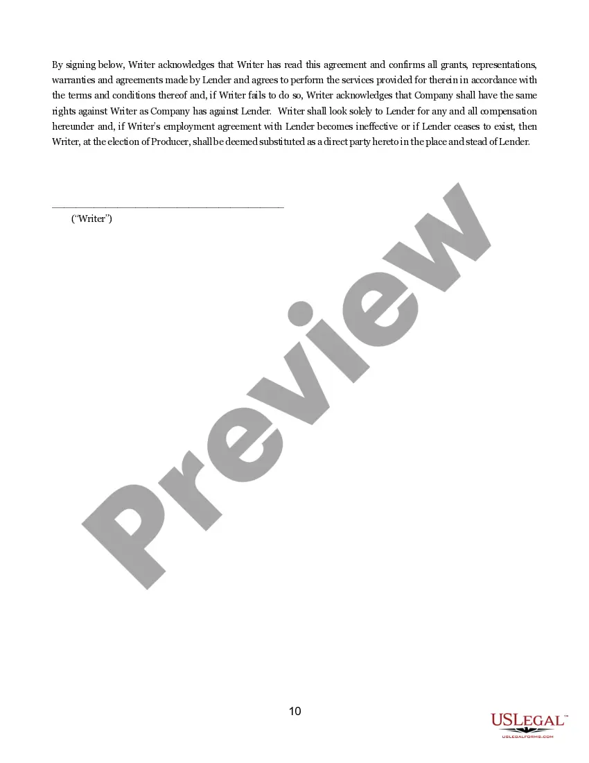 Get Writers Guild Of America - Television Short Form Contract Writers Lending Agreement - For Movies of The Week And Mini-Series Preview Writers Guild Of America - Television Short Form Contract Writers Lending Agreement - For Movies of The Week And Mini-Series