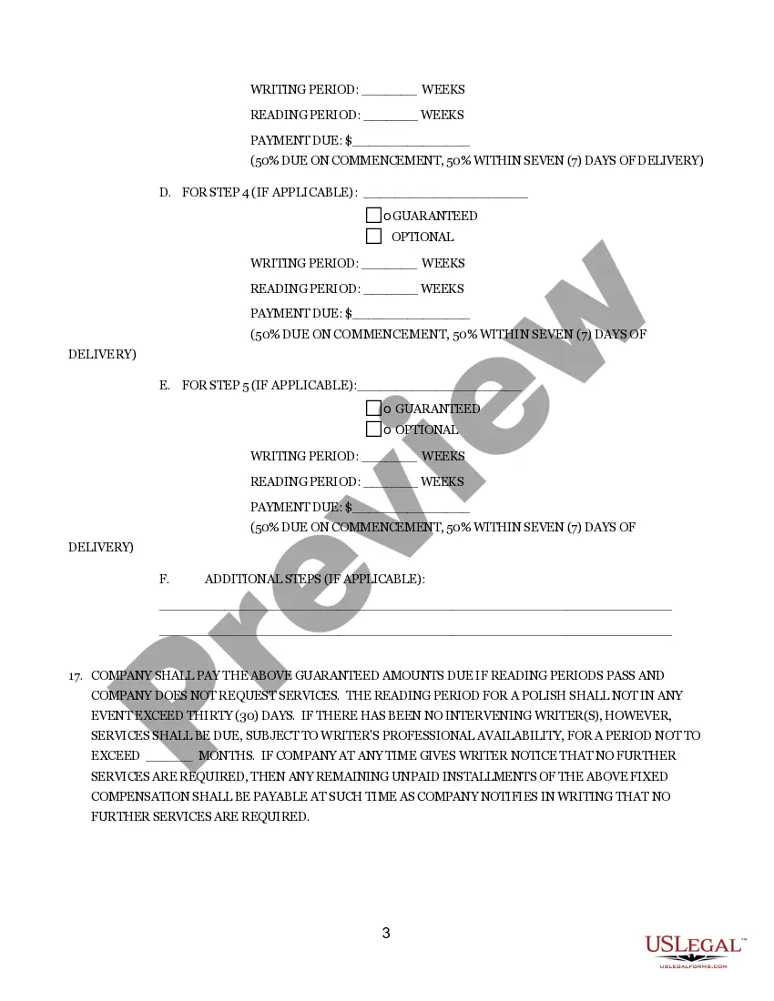 Get Writers Guild Of America - Television Short Form Contract Writers Lending Agreement - For Movies of The Week And Mini-Series Preview Writers Guild Of America - Television Short Form Contract Writers Lending Agreement - For Movies of The Week And Mini-Series