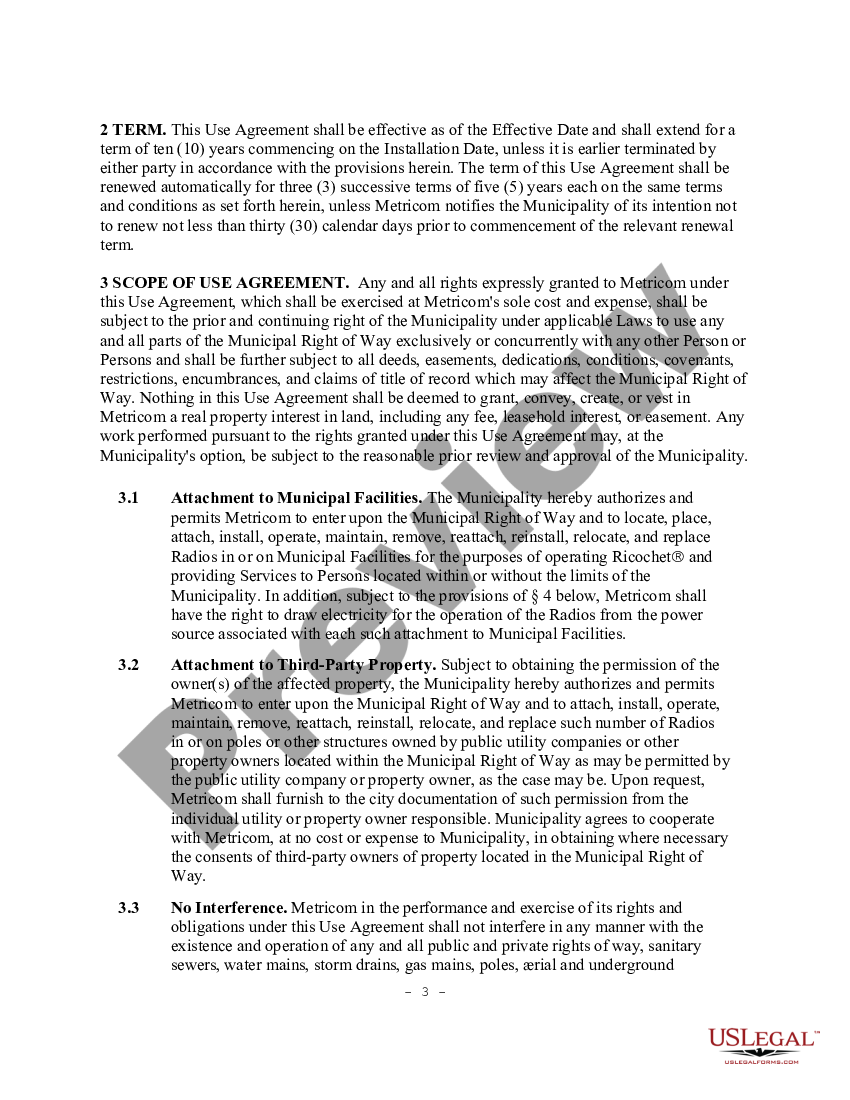 Right Of Way Agreement Template