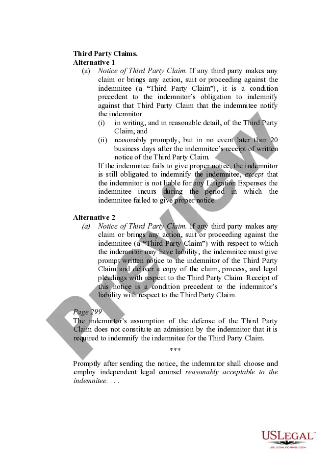 Get Indemnity Provisions - Procedural Issues Preview Indemnity Provisions - Procedural Issues
