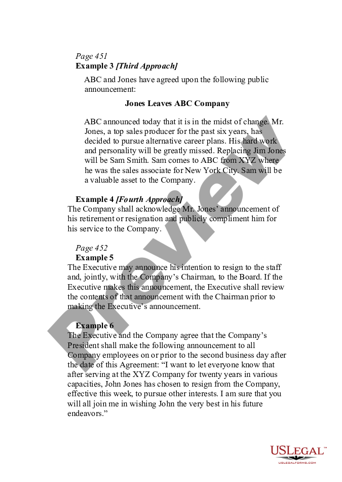 Announcement Provisions With Regard To Employee Termination Employee 