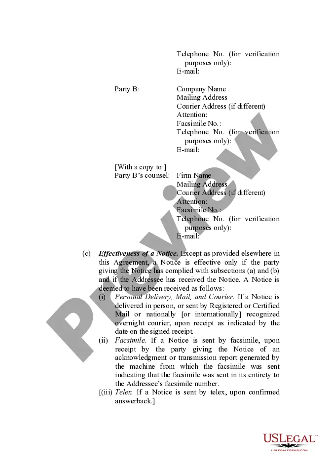 Get Notices Provisions - Long-Form Provision Preview Notices Provisions - Long-Form Provision