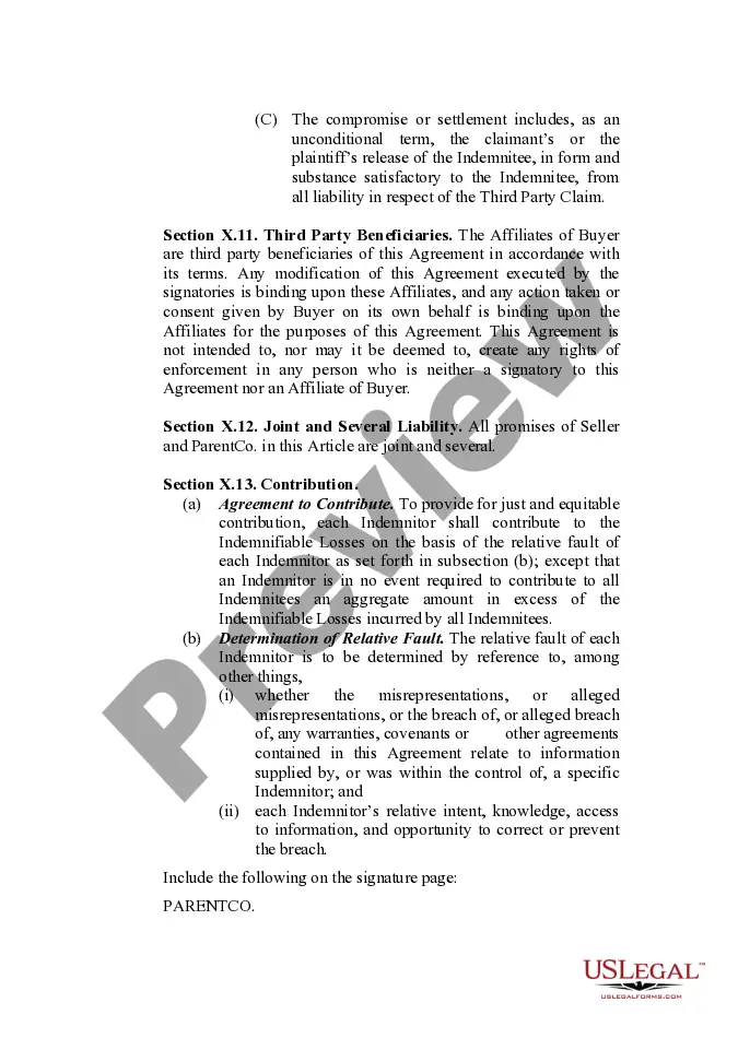 Get Indemnification - Long-Form Provision Preview Indemnification - Long-Form Provision