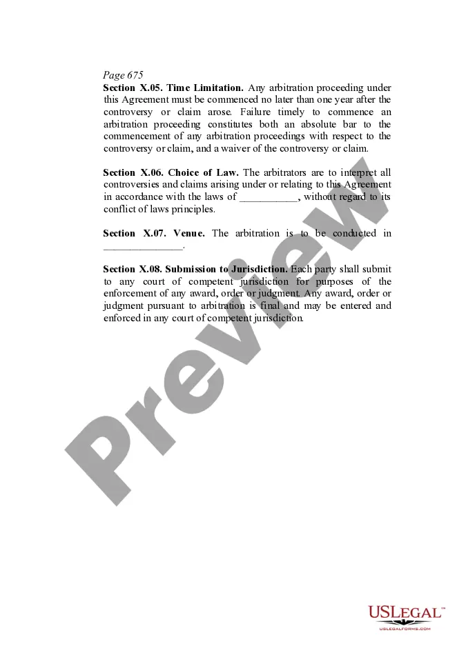 Get Arbitration - Long-Form Provision Preview Arbitration - Long-Form Provision