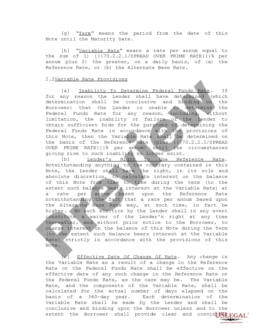 Preview Note Form and Variations