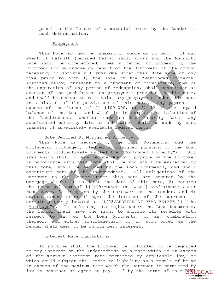 Preview Note Form and Variations
