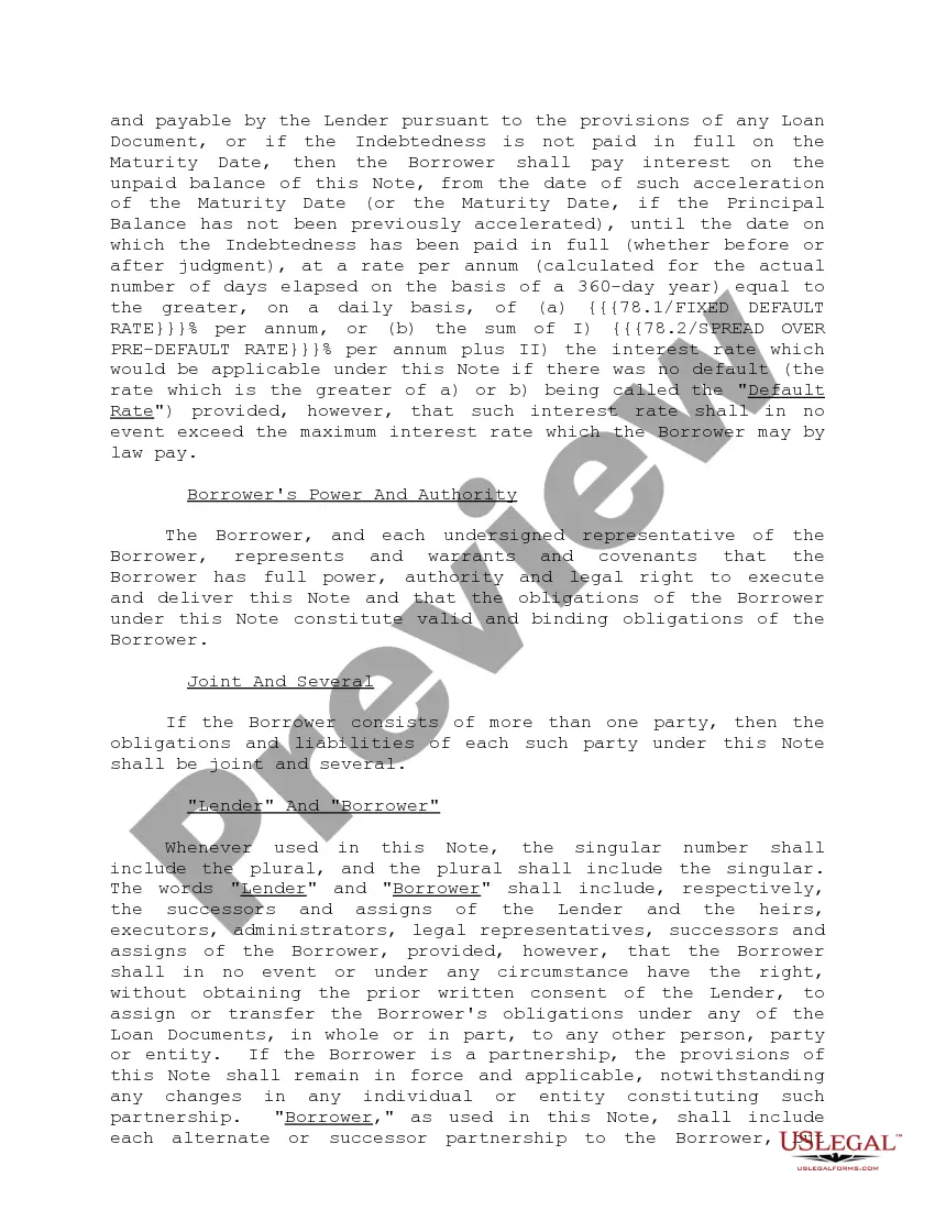 Preview Note Form and Variations
