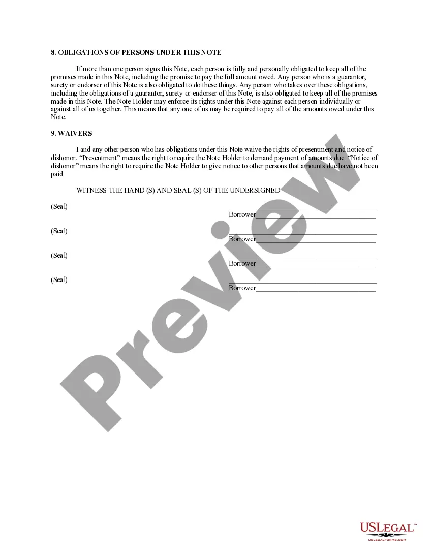 Get Unsecured Installment Payment Promissory Note for Fixed Rate Preview Unsecured Installment Payment Promissory Note for Fixed Rate