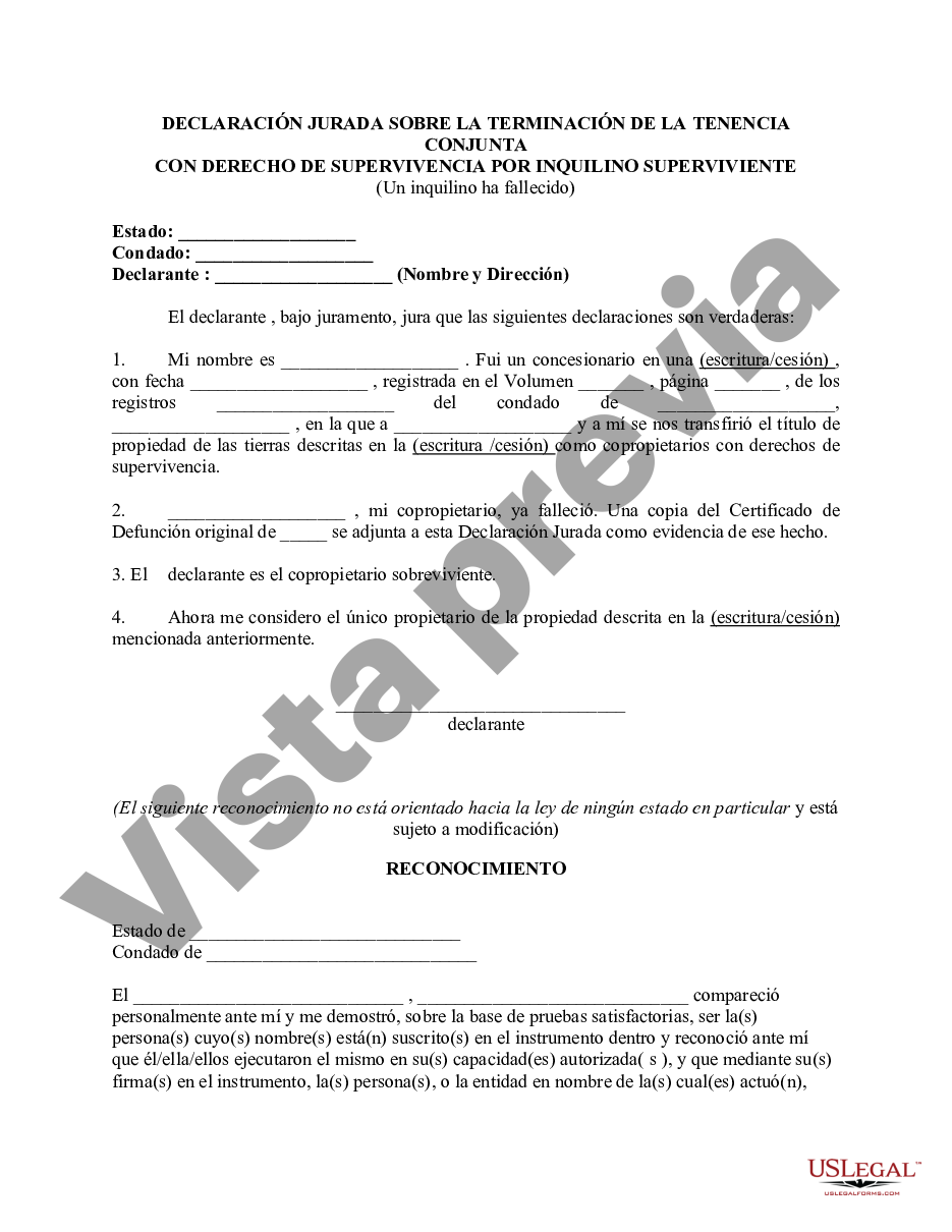 Palm Beach Florida Declaración Jurada Para Transferir Propiedad Después ...