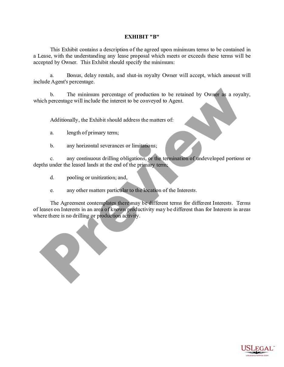 page 6 Agreement Designating Agent to Lease Mineral Interests preview