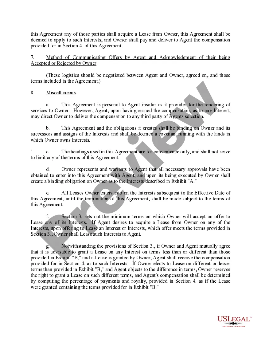 Get Agreement Designating Agent to Lease Mineral Interests Preview Agreement Designating Agent to Lease Mineral Interests