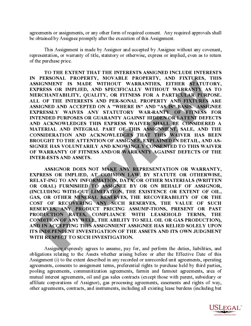 Get Assignment, Conveyance, and Bill of Sale of All Interest in Described Assets Long Form Preview Assignment, Conveyance, and Bill of Sale of All Interest in Described Assets Long Form