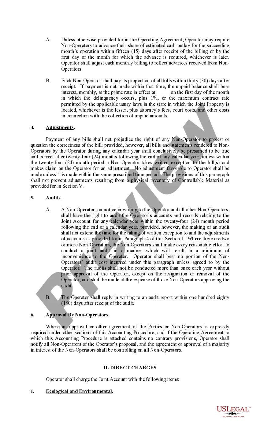 Get Exhibit C Accounting Procedure Joint Operations Preview Exhibit C Accounting Procedure Joint Operations