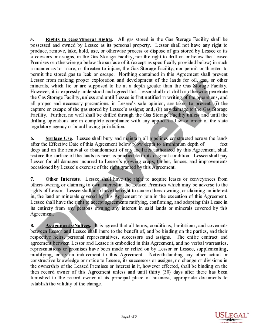 Get Gas Storage Agreement and Lease (Surface and Underground) Preview Gas Storage Agreement and Lease (Surface and Underground)
