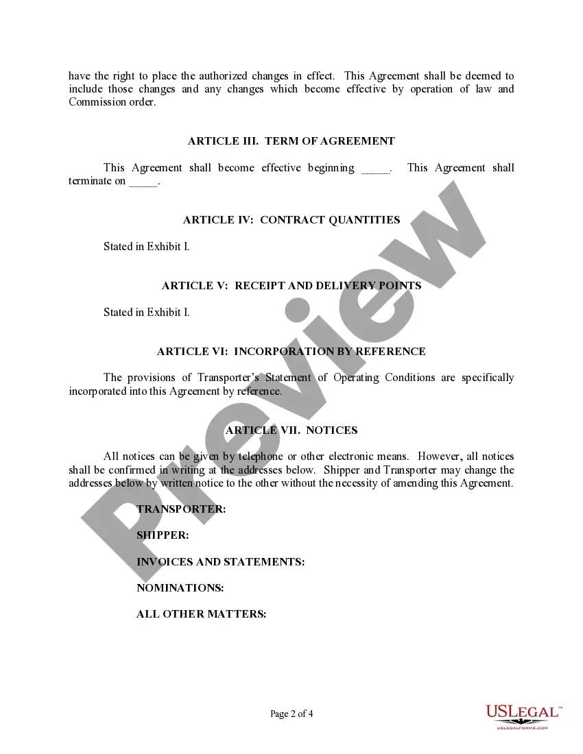 Get Gas Storage Service Agreement Preview Gas Storage Service Agreement