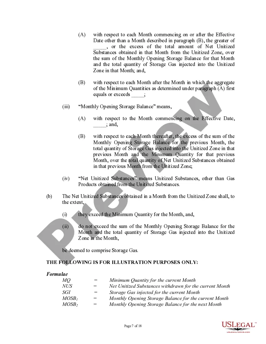 Get Gas Storage Unit Agreement (Establish Unit on Depleted Producing Property) Preview Gas Storage Unit Agreement (Establish Unit on Depleted Producing Property)