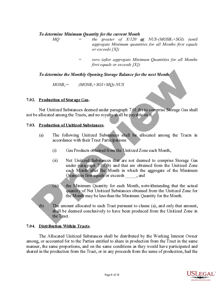 Get Gas Storage Unit Agreement (Establish Unit on Depleted Producing Property) Preview Gas Storage Unit Agreement (Establish Unit on Depleted Producing Property)