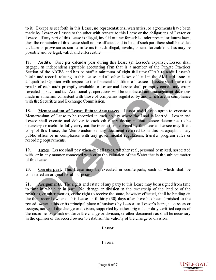 Get Groundwater Lease Preview Groundwater Lease
