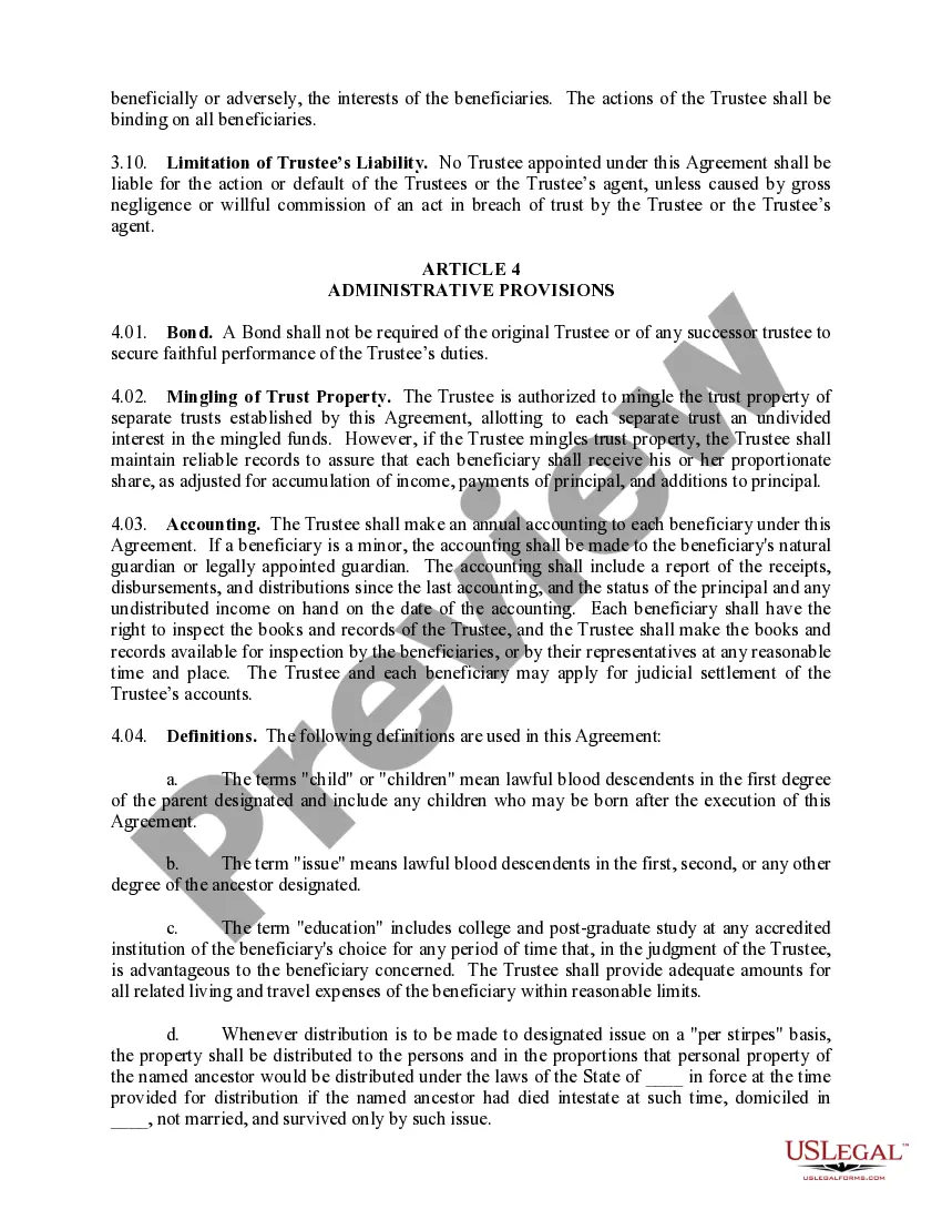 Get Revocable Trust Agreement when Settlors Are Husband and Wife Preview Revocable Trust Agreement when Settlors Are Husband and Wife