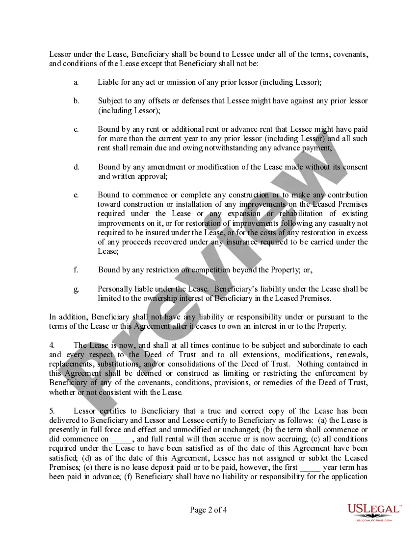 Get Non-Disturbance, Attornment, Estoppel & Subordination Agreement Preview Non-Disturbance, Attornment, Estoppel & Subordination Agreement