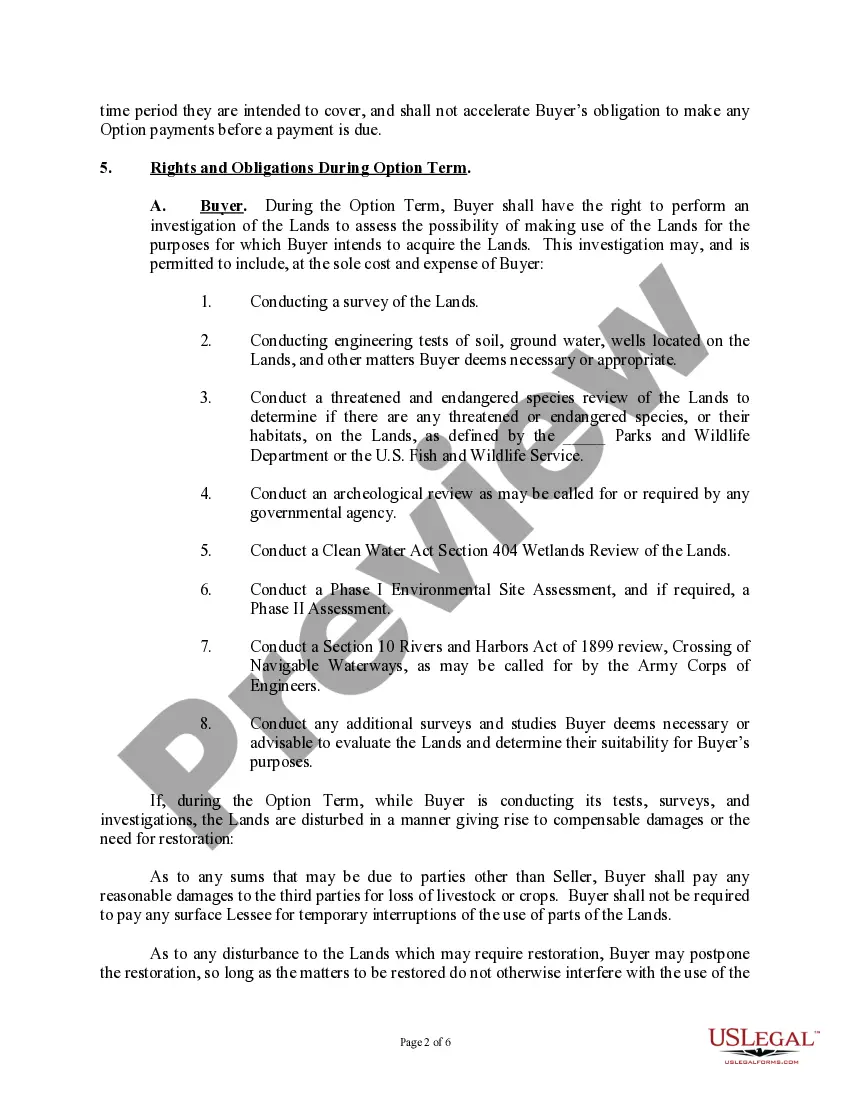 Get Option and Contract of Sale Agreement (On Lands to be Used for Gas Storage) Preview Option and Contract of Sale Agreement (On Lands to be Used for Gas Storage)
