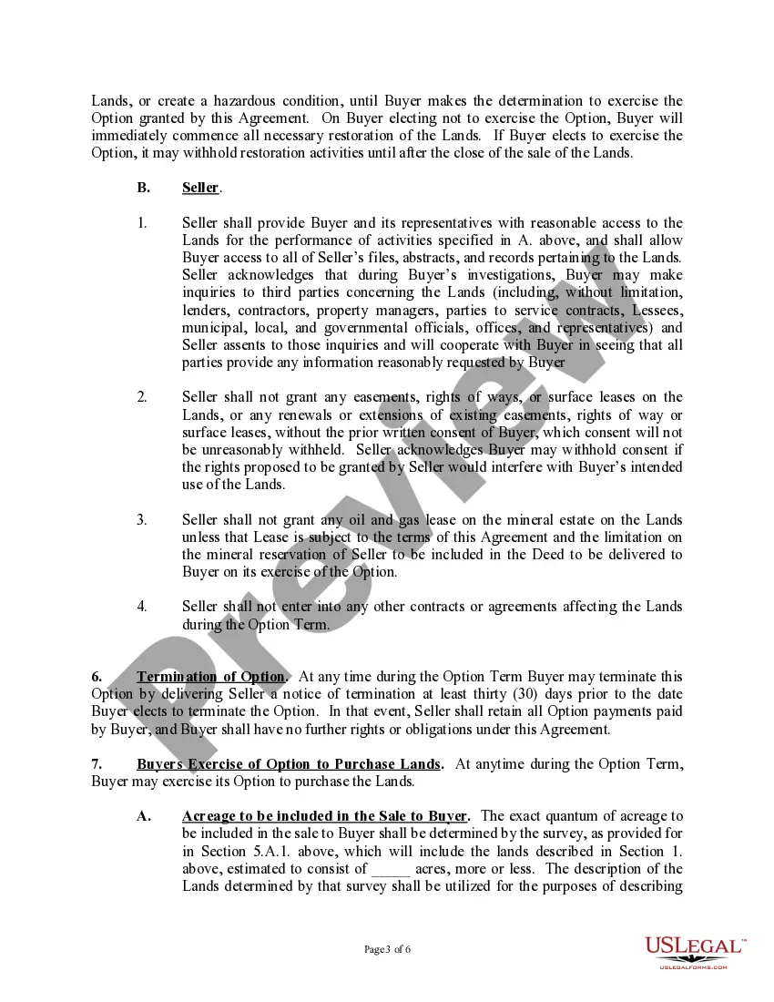 Get Option and Contract of Sale Agreement (On Lands to be Used for Gas Storage) Preview Option and Contract of Sale Agreement (On Lands to be Used for Gas Storage)